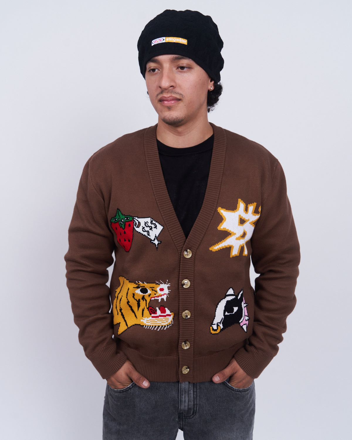 Groe Team Cardigan Sweater Brown