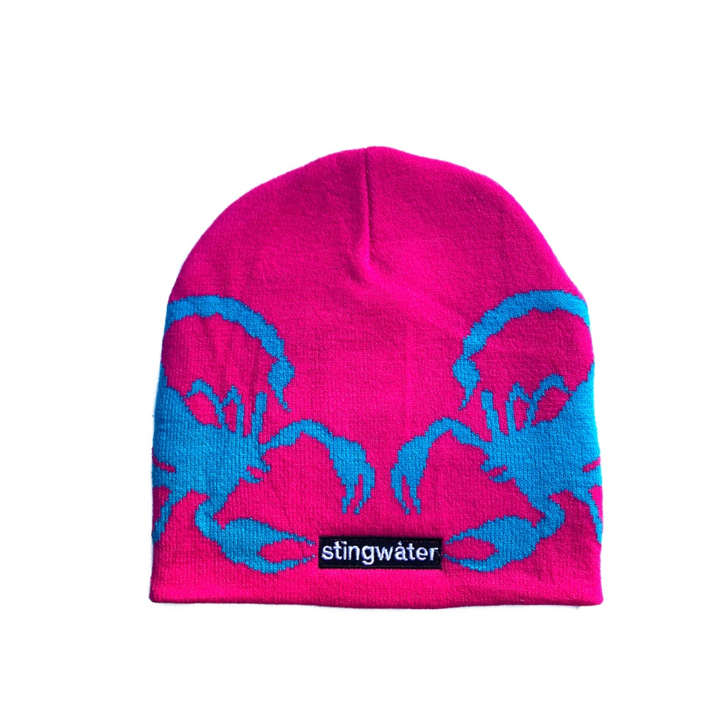 Double Sting Scorpion Beanie Magenta