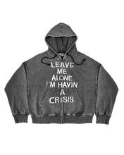 Load image into Gallery viewer, Crisis Zip Up Hoodie Acid Black
