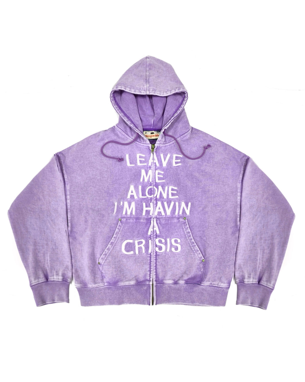 Crisis Zip Up Hoodie Acid Purple