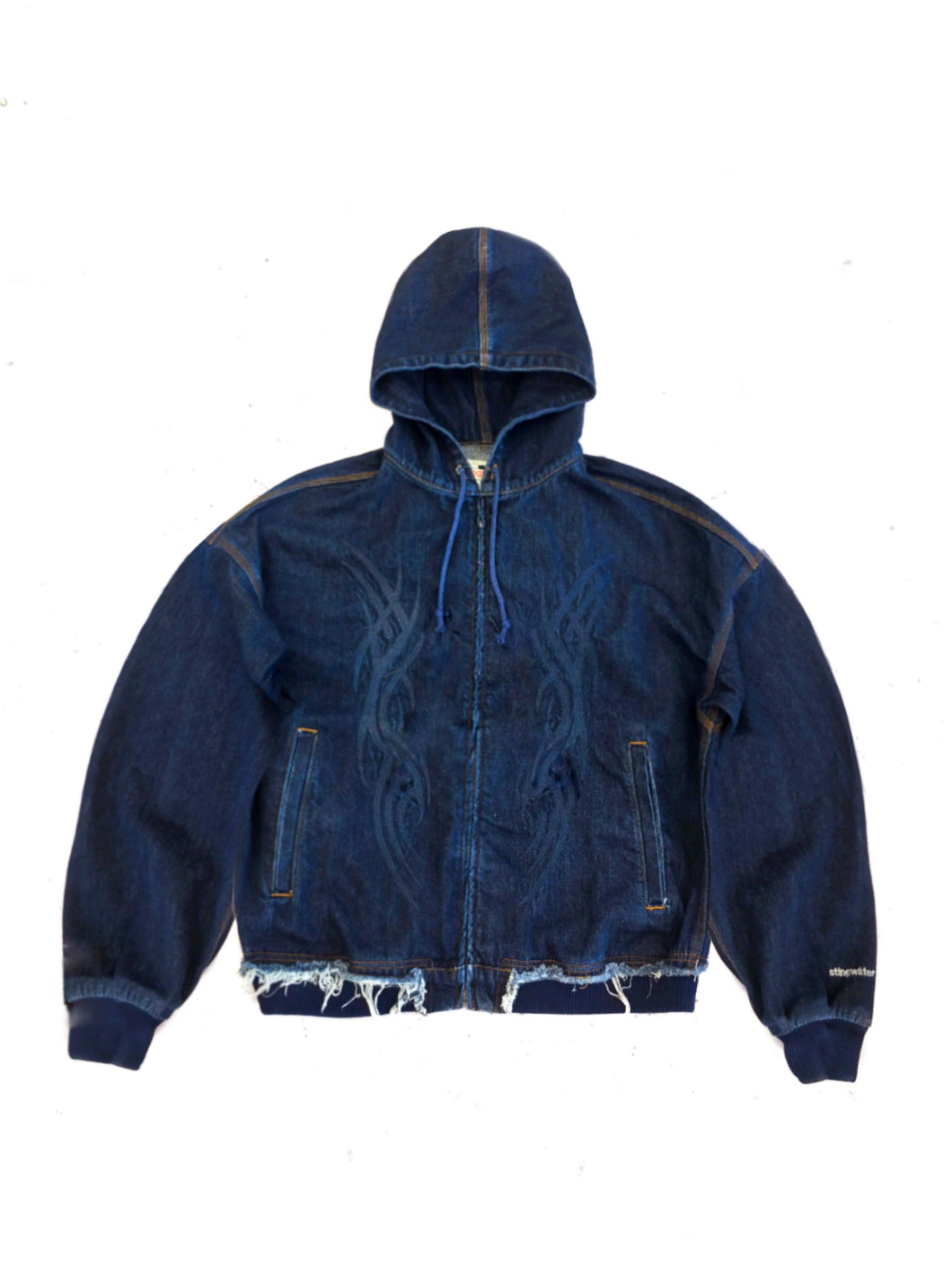 Tribal Zip Up Hoodie True Blue