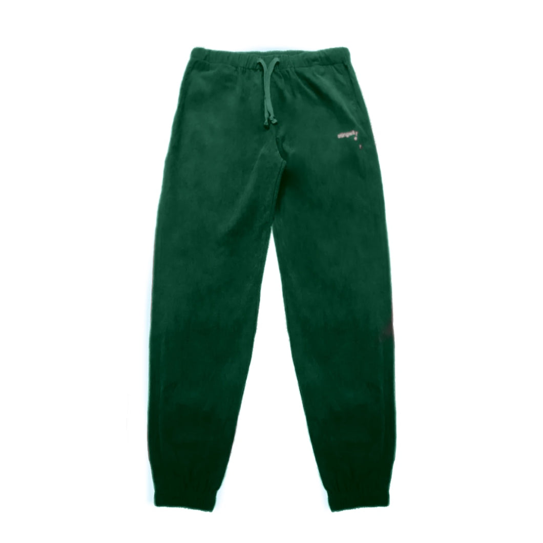 Corduroy Melting logo Sweatpants Forrest Green