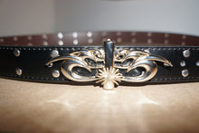 Load image into Gallery viewer, Moses Studded Thin Belt Chrome
