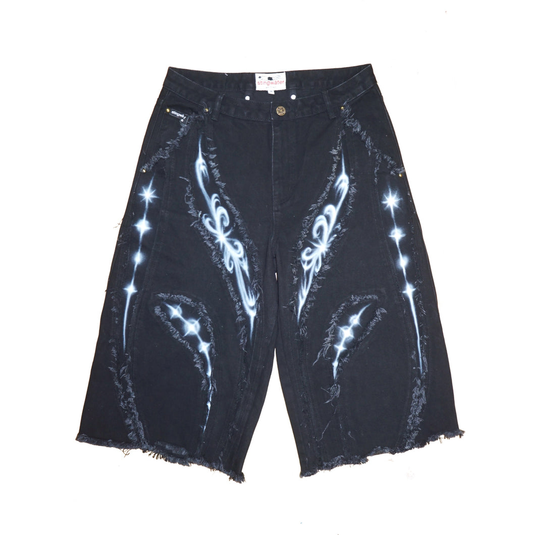 Stingwater Jean Shorts black Airbrush Kevin Mejia