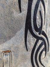 Load image into Gallery viewer, Stingwater Tribal denim zip up hoodie
