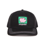 Piggy Bank Trucker Hat Black