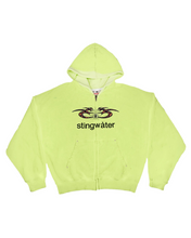 Load image into Gallery viewer, Stingwater Leopard Moses Zip Up Hoodie Groeing Green
