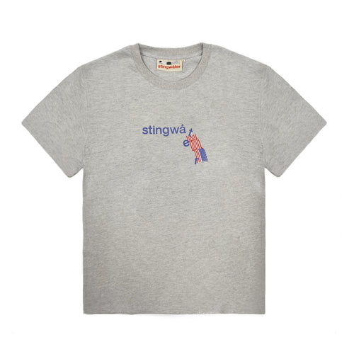 Stingwater America in distress t shirt heather gray