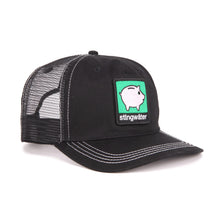 Load image into Gallery viewer, Piggy Bank Trucker Hat Black
