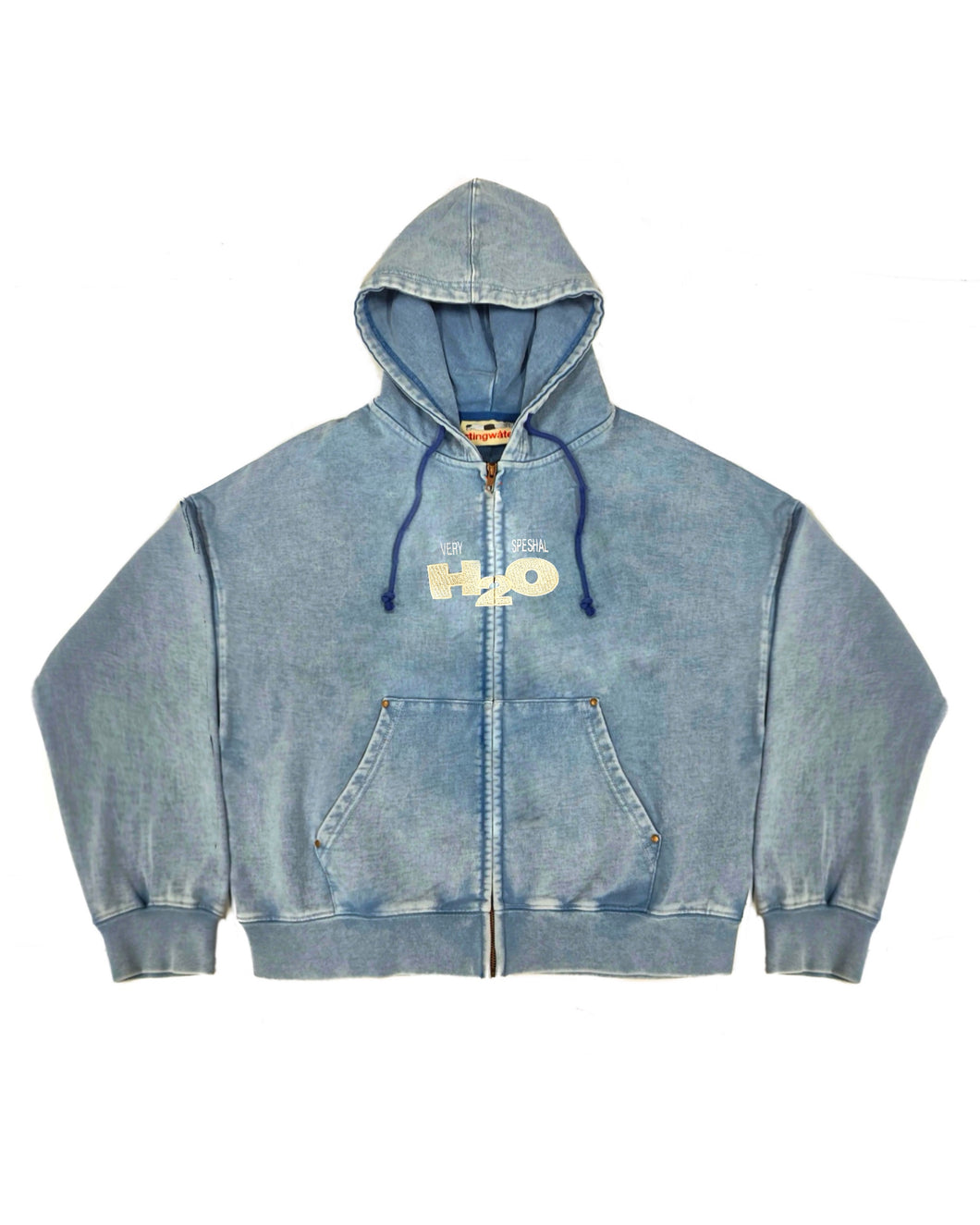 H2O Zip Up Hoodie Acid Navy