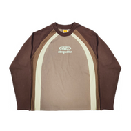 Moses Paneled Longsleeve T-Shirt Brown