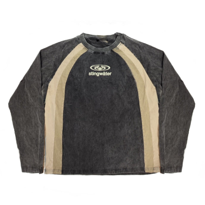 Moses Paneled Longsleeve T-Shirt Acid Black