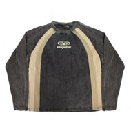 Moses Paneled Longsleeve T-Shirt Acid Black