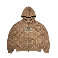 Thorn Zip Up Hoodie Brown