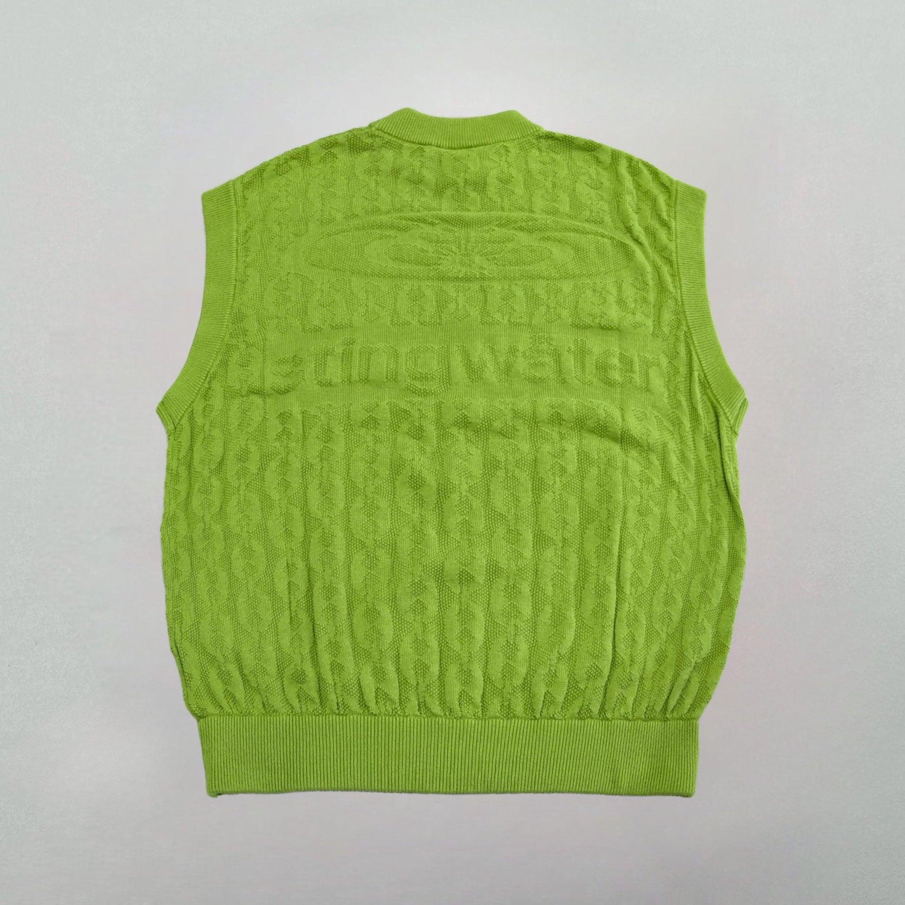 Moses Chain Knit Sweater Vest Lime Green