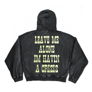 Western Crisis Zip Up Hoodie Black