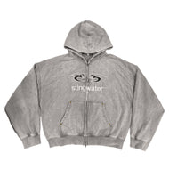 Moses Zip Up Hoodie Acid Gray