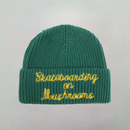 Skateboarding on Mushrooms Beanie Green