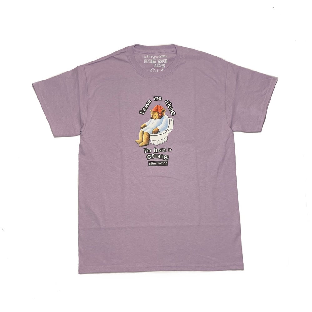 Crisis Bear T Shirt Light Eggplant