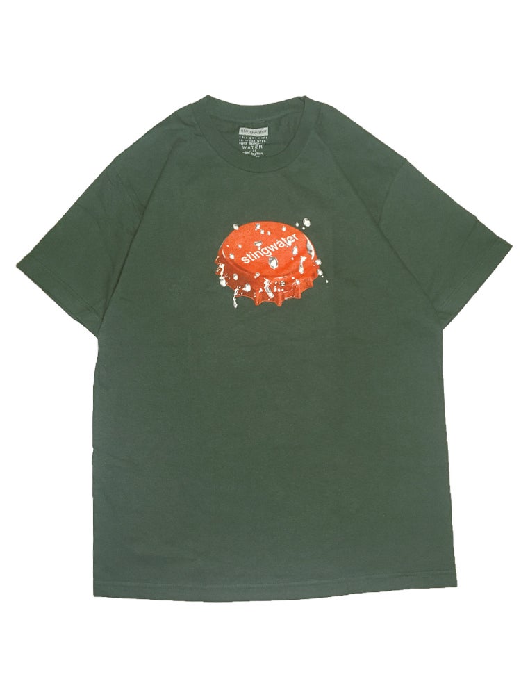 Bottle cap t shirt forest green