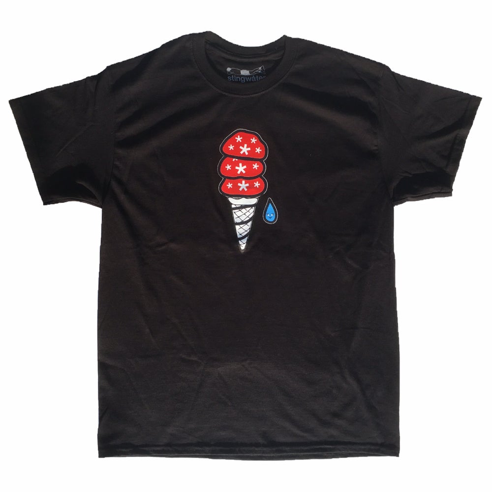 Mushrooms on a Cone T-Shirt Black