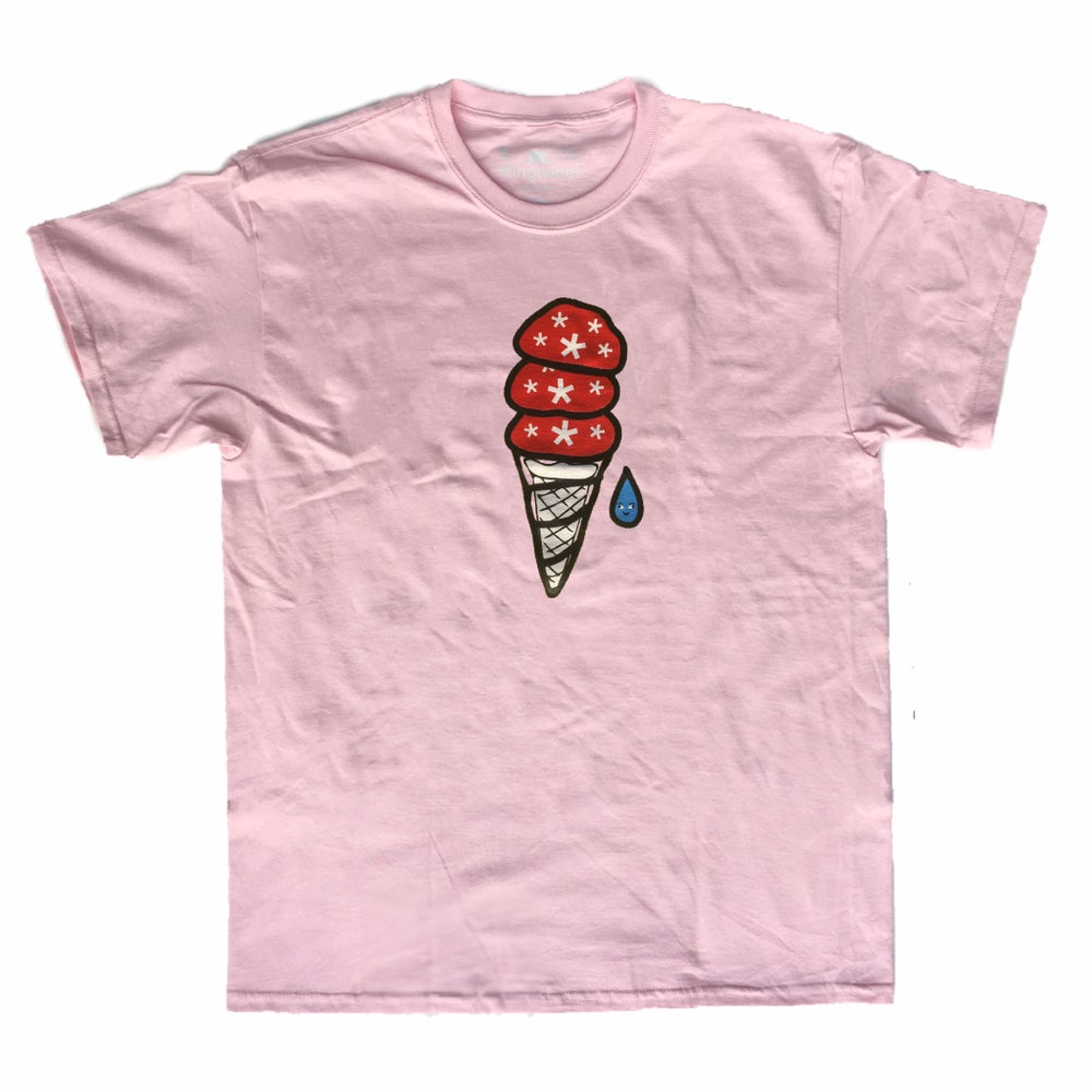 Mushrooms on a Cone T-Shirt Pink