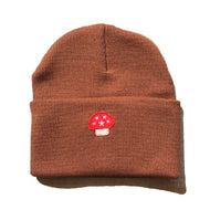 V Speshal Mushroom Beanie Broewn