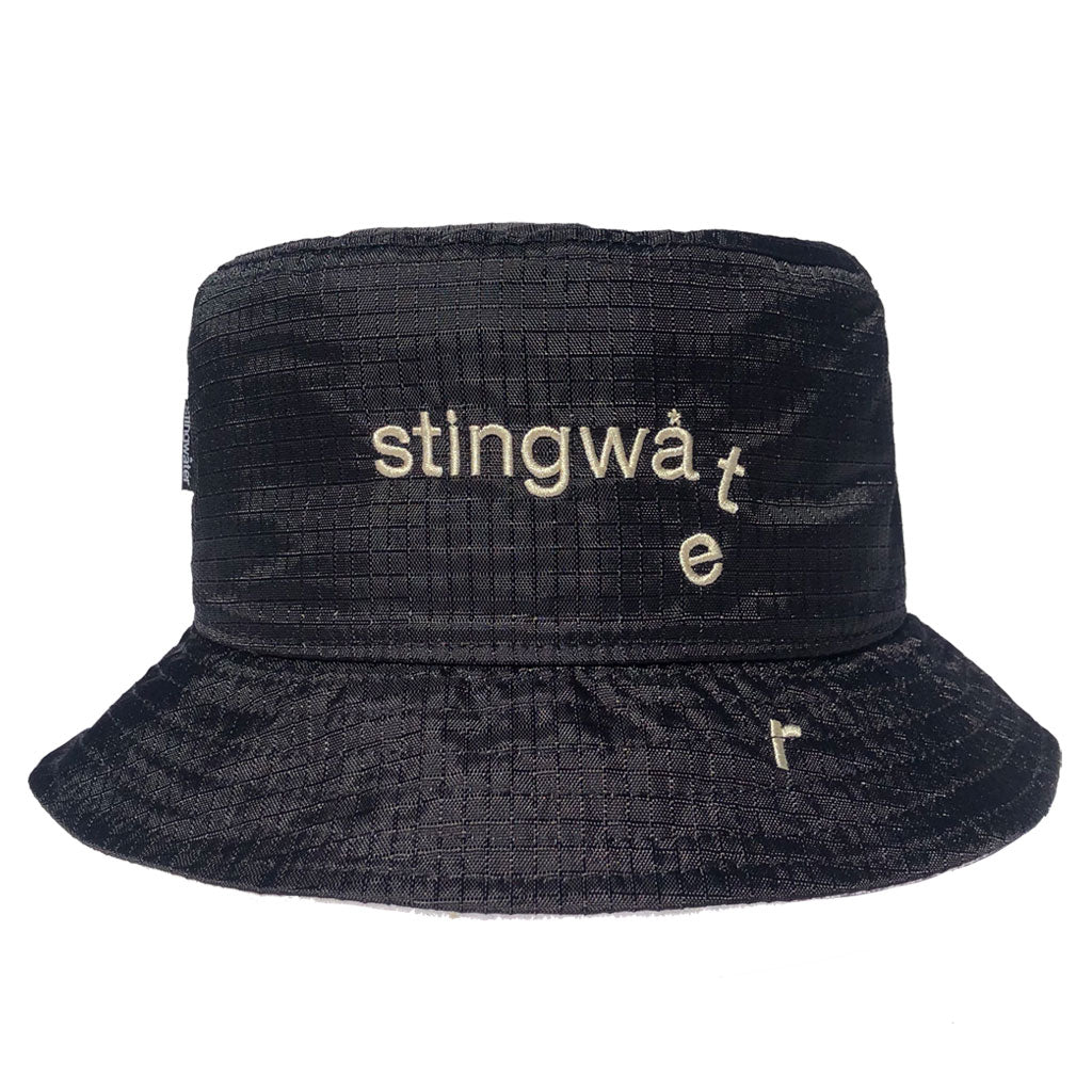 Nylon Melting Logo Crusher Hat Black