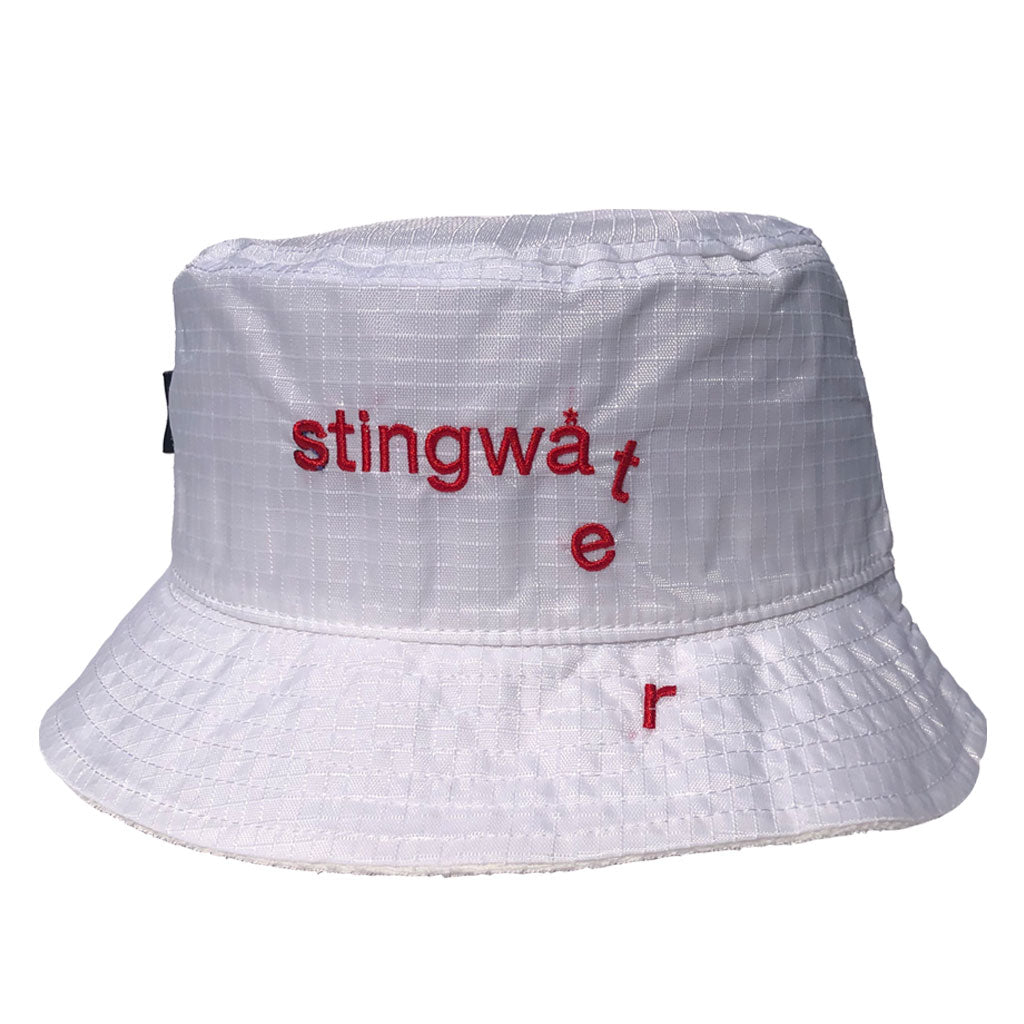 Nylon Melting Logo Crusher Hat White