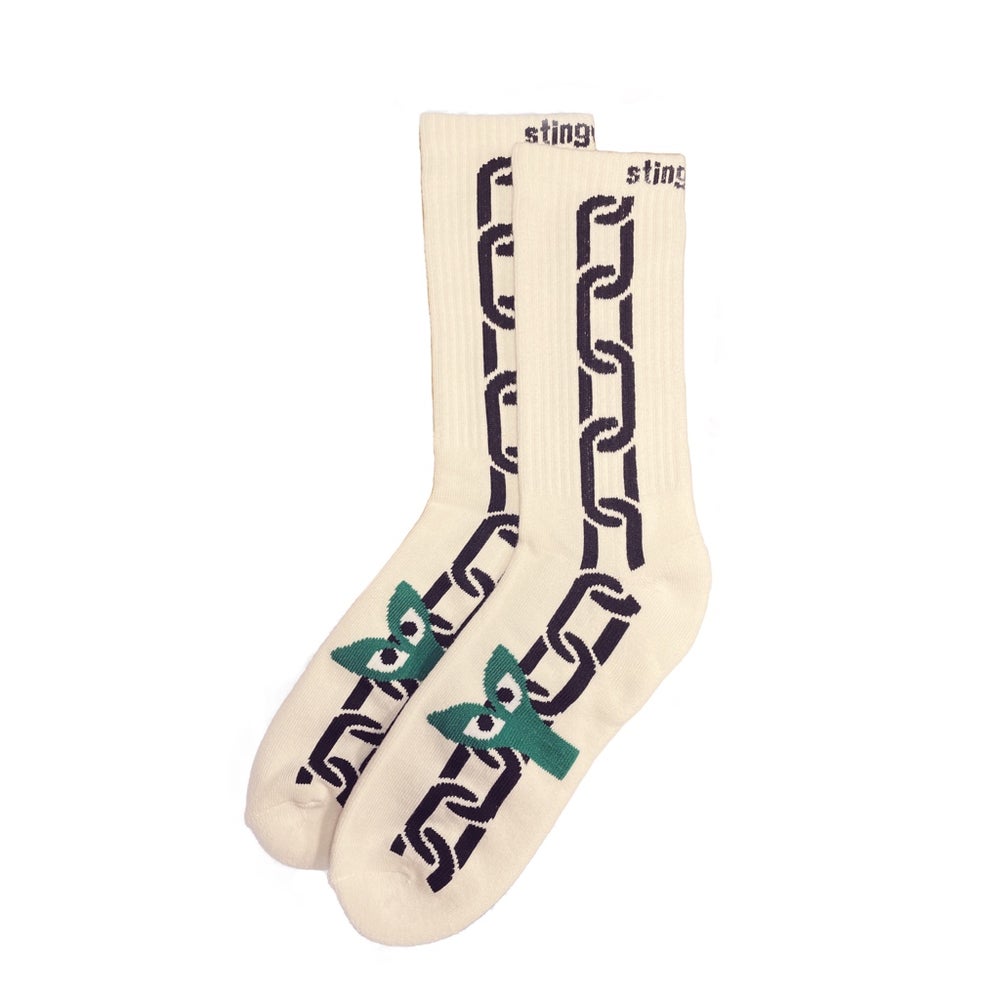 Aapi in Chains Socks Bone White