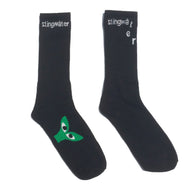 Peeking Aapi Socks Black