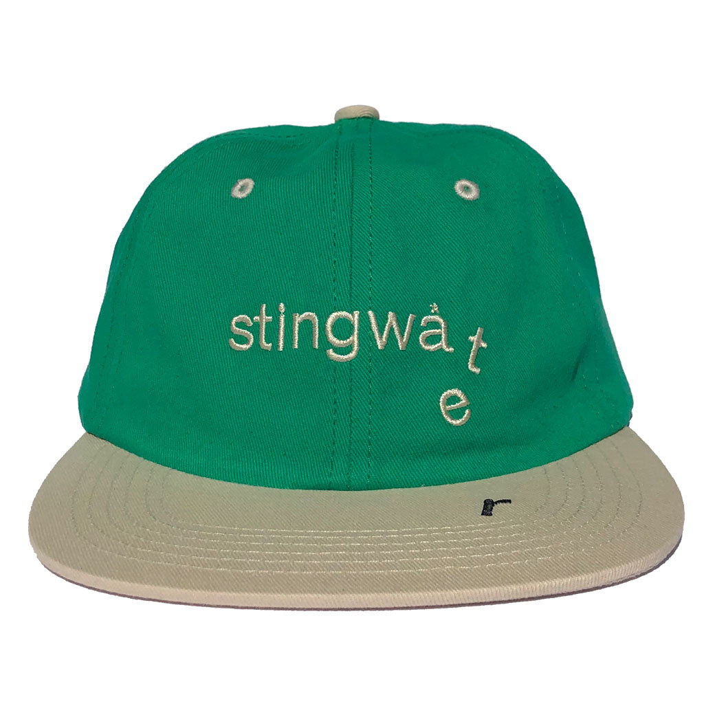 Two Tone Melting Logo Hat Green/Cream