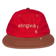 Two Tone Melting Logo Hat Red/Brown