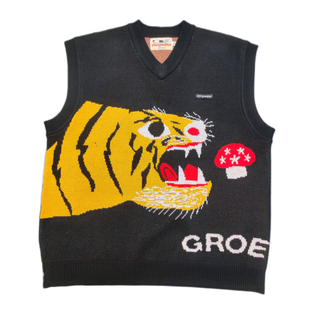 Stingwater Tiger Sweater Vest Black