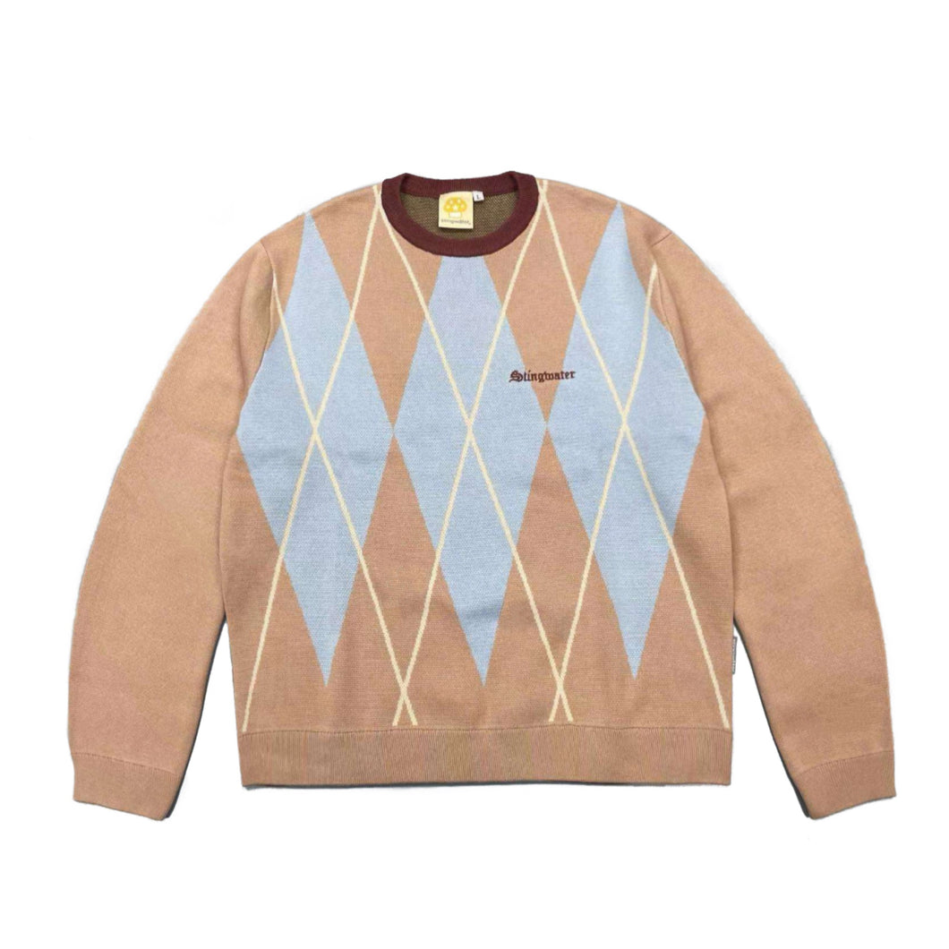 Stingwater Argyle Parot Sweater Brown