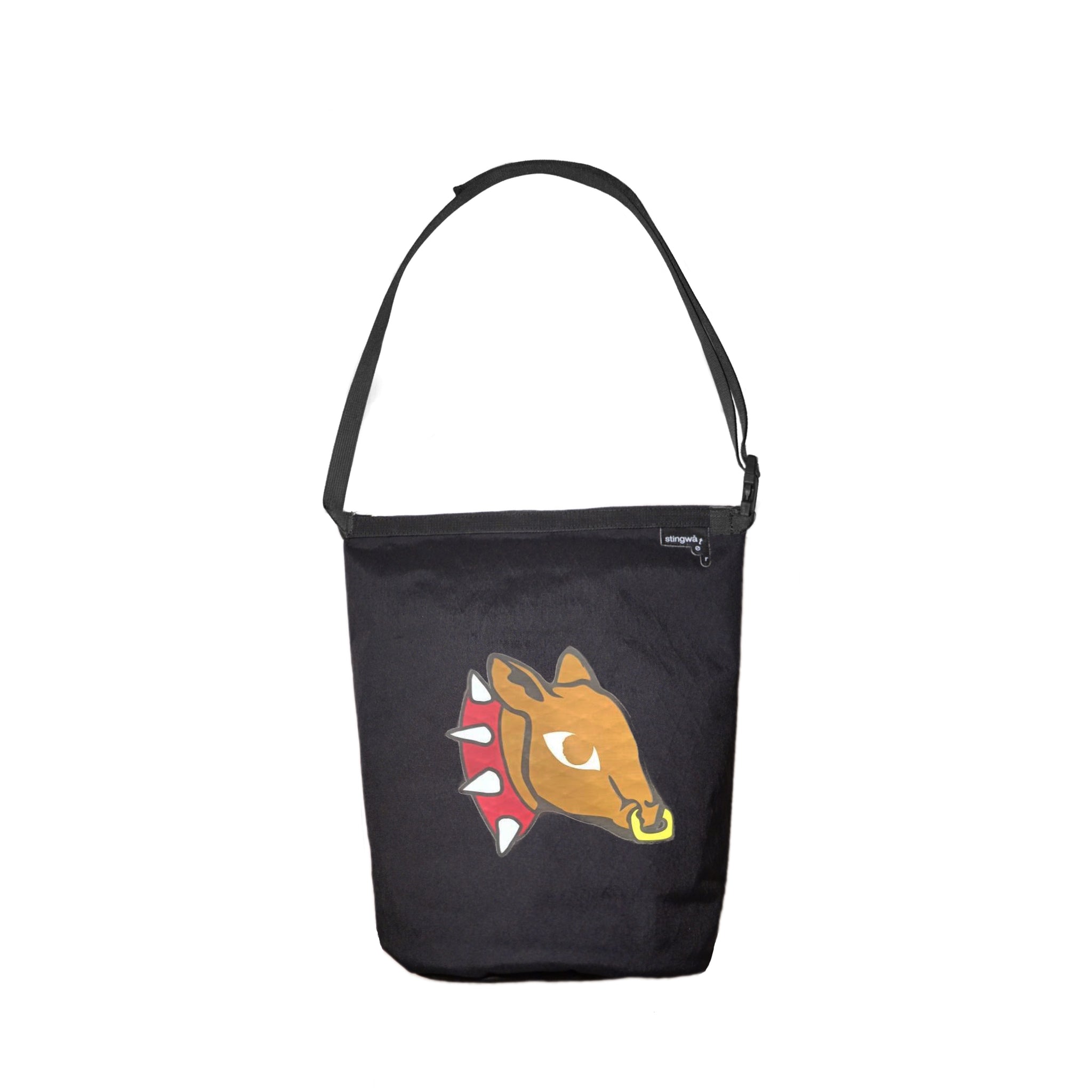 Online black cow shoulder handbag