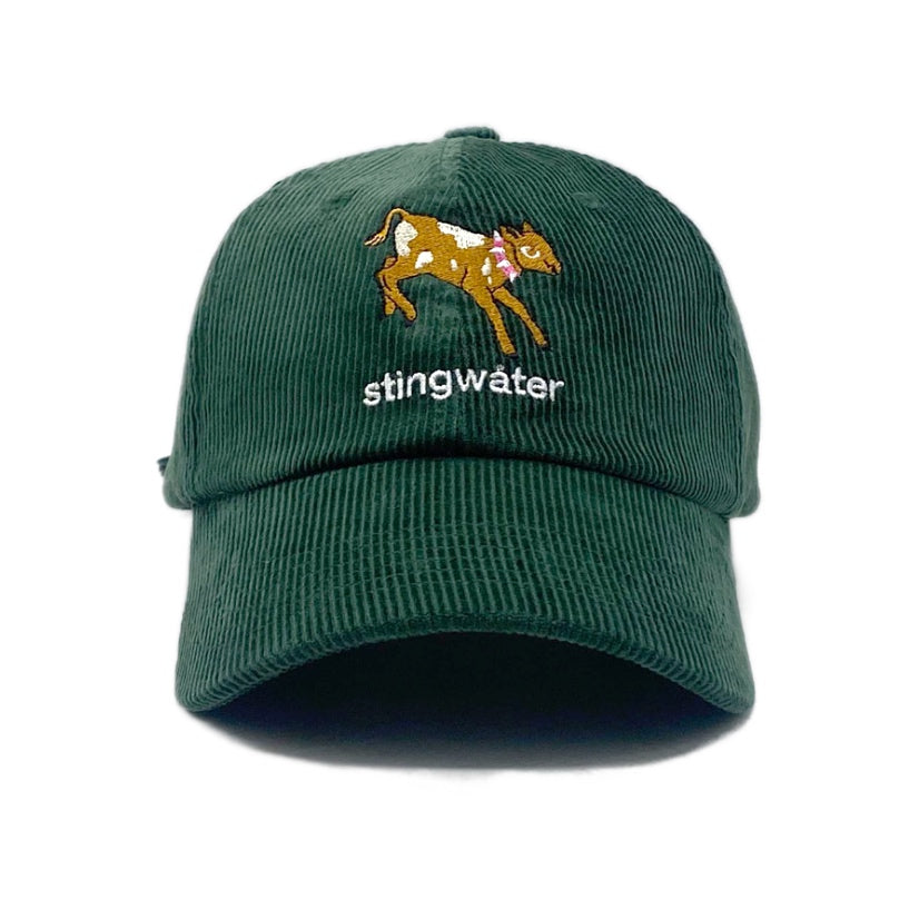 Baby Cow Corduroy Hat Green