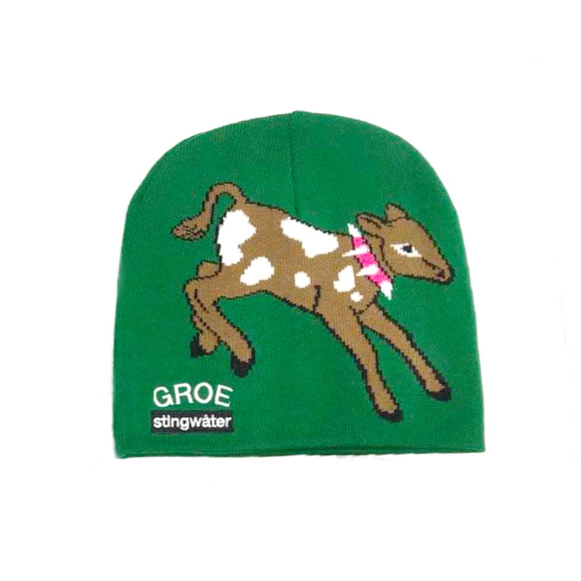 Baby Cow Beanie Green