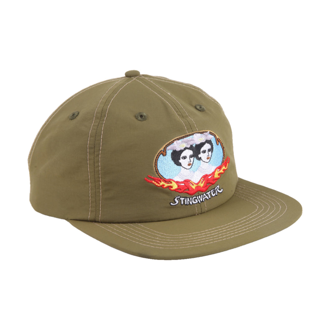 Stingwater Twin Flame Nylon Hat NoWar Green