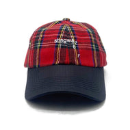 Classic Stingwater Melting Logo Hat Red Tartan