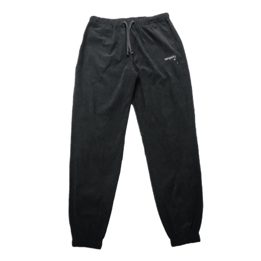 Corduroy Melting logo Sweatpants Black