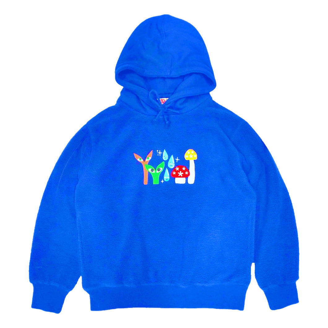 Groe Together Reverse Fleece Hoodie Blue