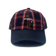 Classic Stingwater Melting Logo Hat Black Tartan