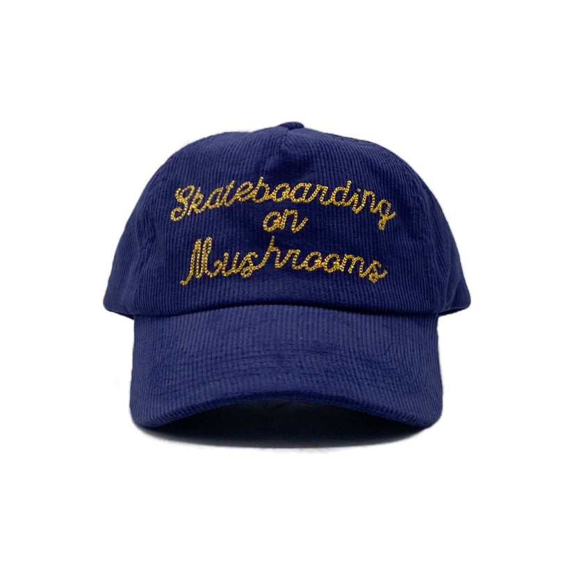 Skateboarding on Mushrooms Hat Navy Blue