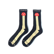 Groeing Mushroom Socks Black