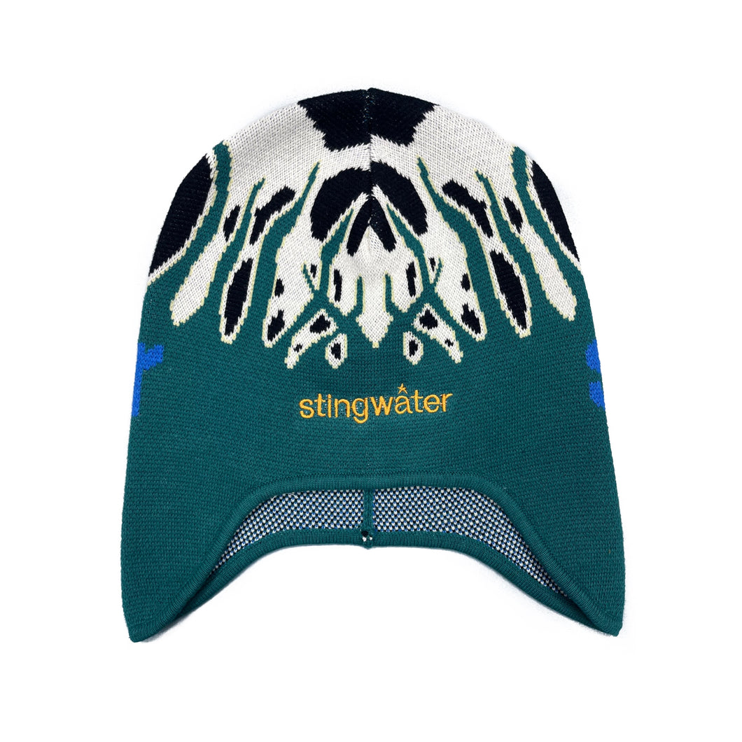 Tall Grass Beanie Cow/Teal