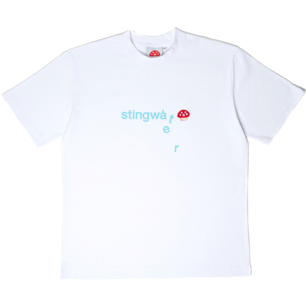 Stingwater Melting Logo with Aga Patch T-Shirt White