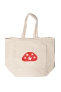 Aga Mushroom Canvas Tote Bag Natural Khaki